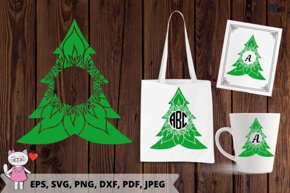 Christmas Tree Mandala SVG for Embroidery Projects