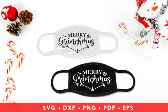 Merry Grichmas, Christmas Face Mask SVG